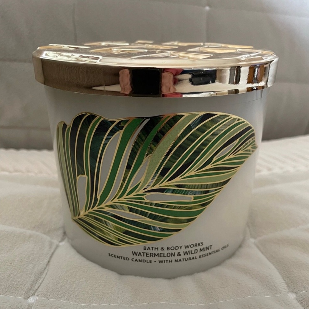 Bath & Body Works 3 wick candle - Watermelon and Wild Mint